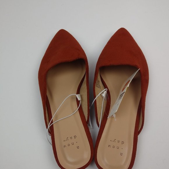 Kurin Microsuede Square Throat Mules Rust - Picture 3 of 3